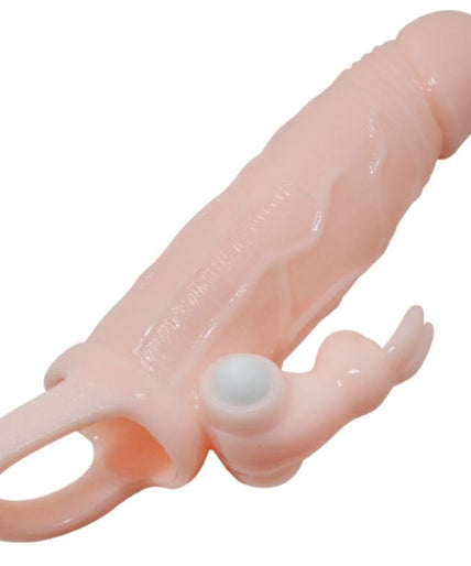BAILE - BRAVE MAN PENIS COVER WITH RABBIT AND DOUBLE ENGINE FLESH 16.5 CM BAILE - BRAVE MAN PENIS COVER WITH RABBIT AND DOUBLE ENGINE FLESH 16.5 CM