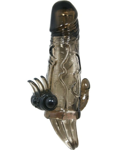BAILE - BRAVE MAN PENIS COVER WITH CLIT AND ANAL STIMULATION DOUBLE BULLET BLACK 16.5 CM BAILE - BRAVE MAN PENIS COVER WITH CLIT AND ANAL STIMULATION DOUBLE BULLET BLACK 16.5 CM