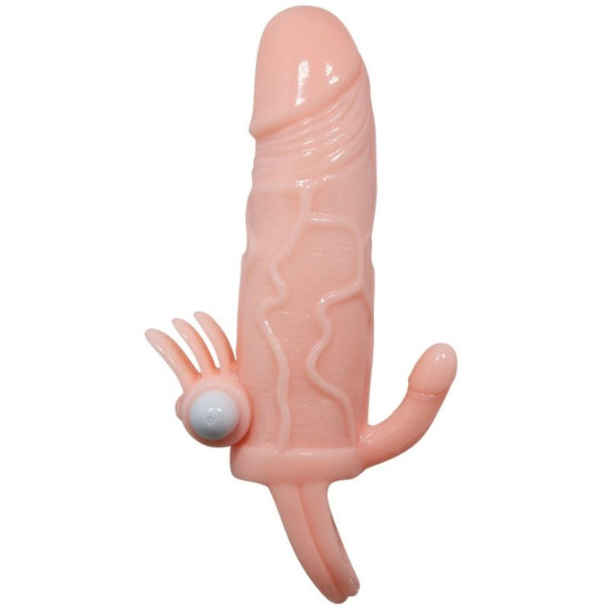 Baile – Brave Man Penisabdeckung mit Klitoris- und Analstimulation Flesh 16,5 cm