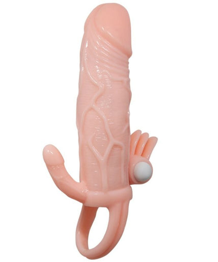 BAILE - BRAVE MAN PENIS COVER WITH CLIT AND ANAL STIMULATION FLESH 16.5 CM BAILE - BRAVE MAN PENIS COVER WITH CLIT AND ANAL STIMULATION FLESH 16.5 CM