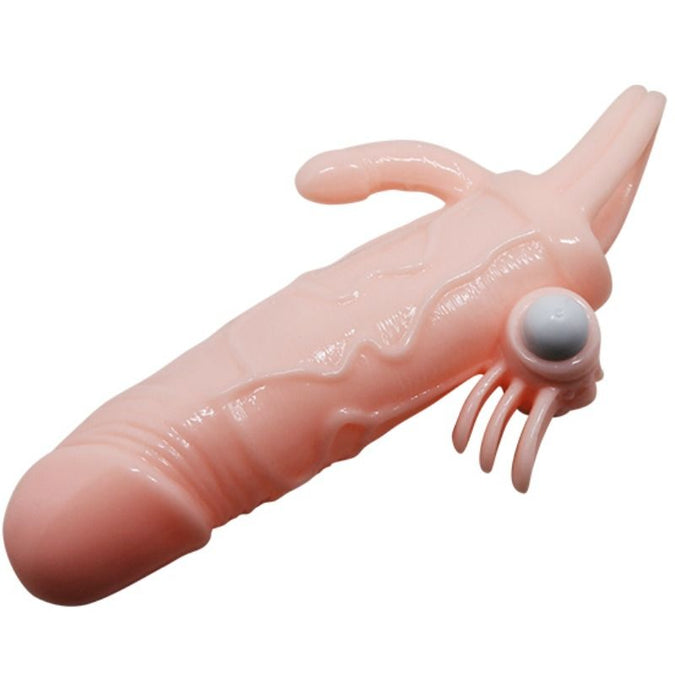 Baile – Brave Man Penisabdeckung mit Klitoris- und Analstimulation Flesh 16,5 cm