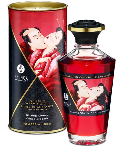 SHUNGA - HEAT EFFECT MASSAGE OIL INTENSE CHERRY FLAVOR 100 ML SHUNGA - HEAT EFFECT MASSAGE OIL INTENSE CHERRY FLAVOR 100 ML