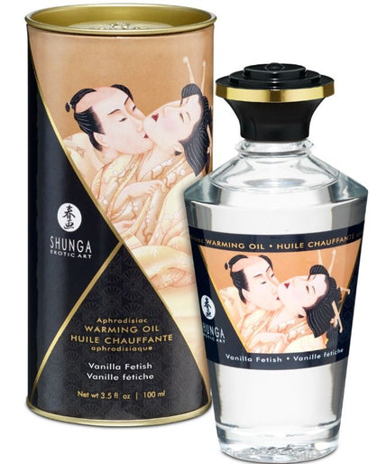SHUNGA - FETISH VANILLA FLAVOR HEAT EFFECT MASSAGE OIL 100 ML SHUNGA - FETISH VANILLA FLAVOR HEAT EFFECT MASSAGE OIL 100 ML