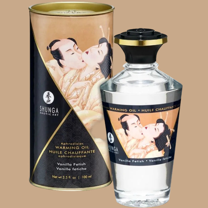 SHUNGA - FETISH VANILLA SMAAK WARMTE EFFECT MASSAGEOLIE 100 ML