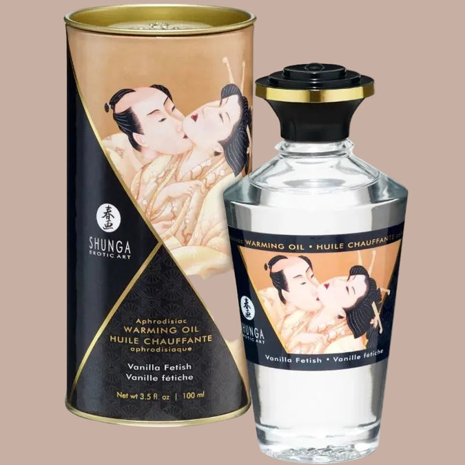 Shunga – Fetish Vanille Smaak Warmte-effect Massageolie 100ml