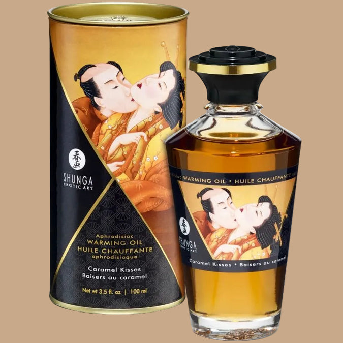 SHUNGA - MASSAGE-OLIE MET WARMTE-EFFECT KARAMELSMAAK 100 ML