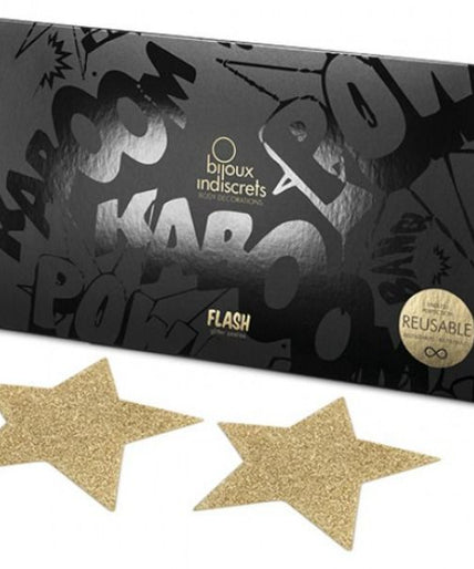 BIJOUX - INDISCRETS FLASH GOUDEN STER NIPPLE COVERS BIJOUX - INDISCRETS FLASH GOUDEN STER NIPPLE COVERS