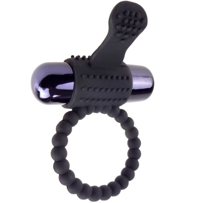 FANTASY C-RINGZ - ZWART SILICONEN VIBRERENDE RING