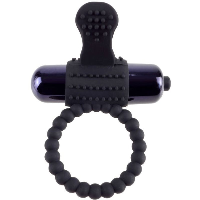 FANTASY C-RINGZ - ZWART SILICONEN VIBRERENDE RING