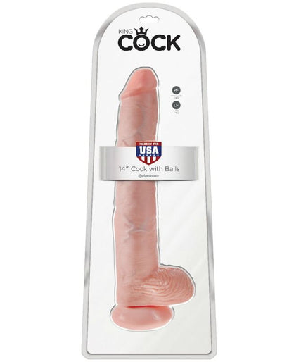KING COCK - DILDO WITH BALLS 35.6 CM FLESH KING COCK - DILDO WITH BALLS 35.6 CM FLESH