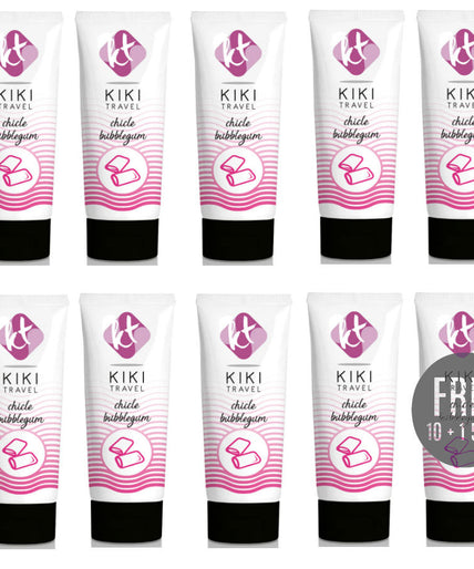 KIKÍ TRAVEL - GUM FLAVOR LUBRICANT 50ML 10 + 1 FREE KIKÍ TRAVEL - GUM FLAVOR LUBRICANT 50ML 10 + 1 FREE