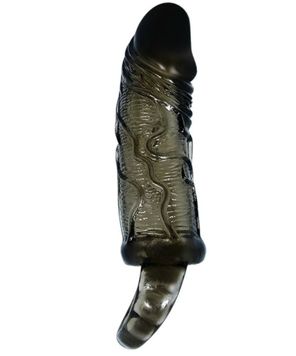 BAILE - PENIS EXTENDER COVER WITH STRAP FOR TESTICLES BLACK 13.5 CM BAILE - PENIS EXTENDER COVER WITH STRAP FOR TESTICLES BLACK 13.5 CM