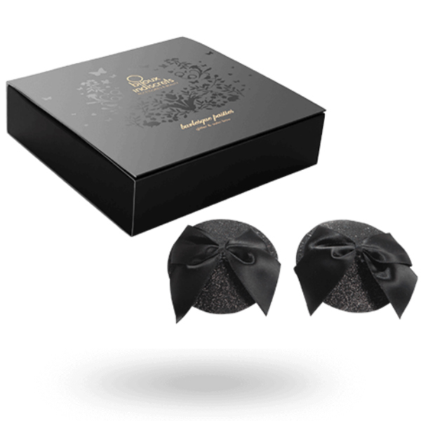 Bijoux – Burlesque Shiny Nipple Covers With BOW