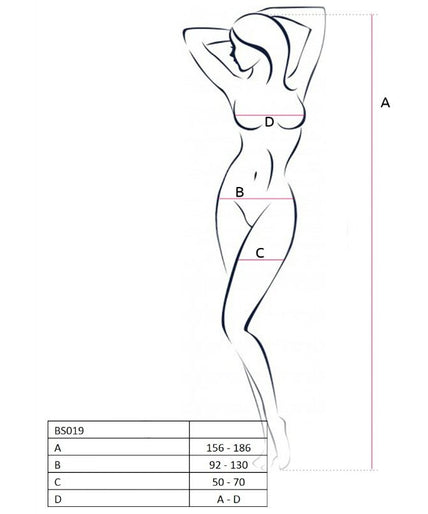PASSION - WOMAN BS019 BODYSTOCKING ZWART EEN MAAT PASSION - WOMAN BS019 BODYSTOCKING ZWART EEN MAAT