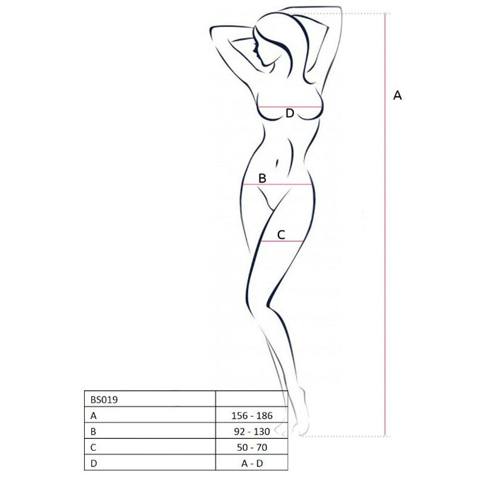 Passion – Woman Bs019 White Bodystocking One Size