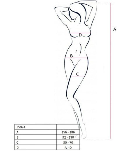 PASSION - VROUW BS024 BODYSTOCKING ZWART EEN MAAT PASSION - VROUW BS024 BODYSTOCKING ZWART EEN MAAT