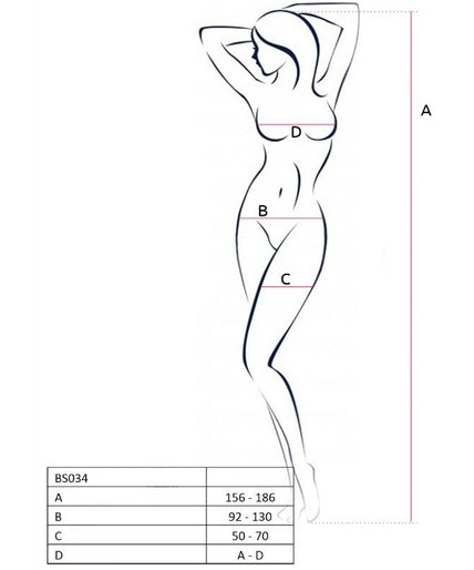 PASSION - WOMAN BS034 BODYSTOCKING BLACK ONE SIZE PASSION - WOMAN BS034 BODYSTOCKING BLACK ONE SIZE