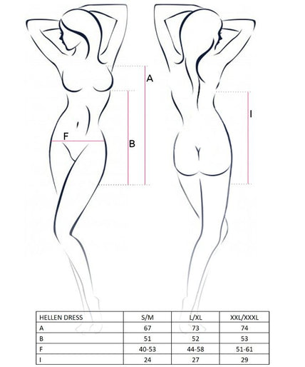 PASSION - VROUWEN HELLEN JURK EN STRING MAAT S/M PASSION - VROUWEN HELLEN JURK EN STRING MAAT S/M