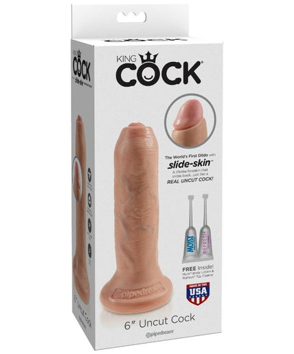 KING COCK - REALISTIC DILDO UNCUT FLESH 15 CM KING COCK - REALISTIC DILDO UNCUT FLESH 15 CM