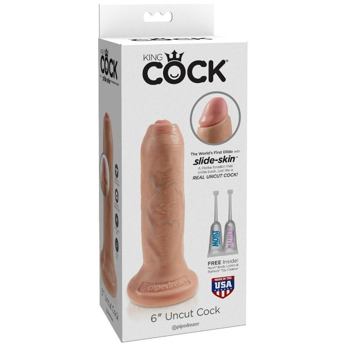King Cock – Realistic Uncut Dildo Flesh 15 cm