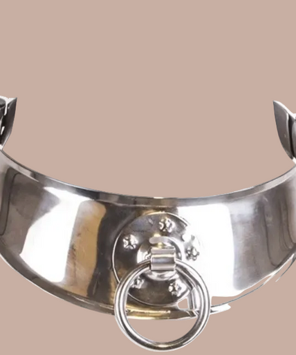 Metal Hard – Restraint Collar with Ring – Stainless Steel Metal Hard – Restraint Collar with Ring – Stainless Steel
