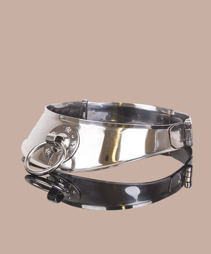 Metal Hard – Restraint Collar with Ring – Stainless Steel Metal Hard – Restraint Collar with Ring – Stainless Steel