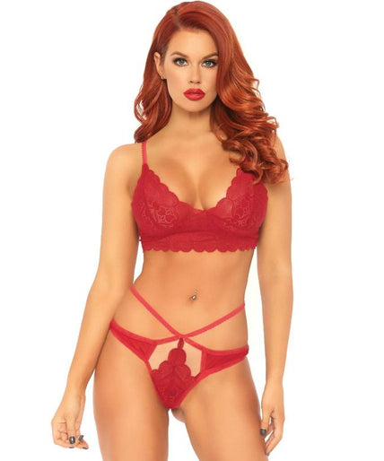 LEG AVENUE - 2-DELIGE SET KANTEN BRALETTE EN STRING M/L LEG AVENUE - 2-DELIGE SET KANTEN BRALETTE EN STRING M/L