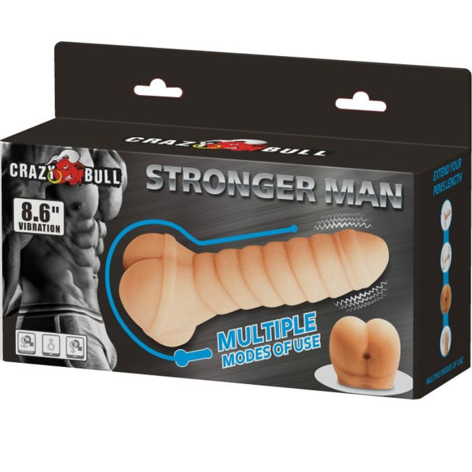 CRAZY BULL - MULTIFUNCTIONELE PENIS 21,8 CM