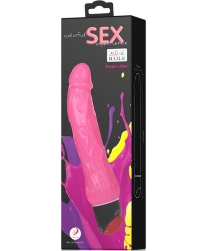 BAILE - COLORFUL SEX REALISTIC VIBRATOR PINK 24 CM BAILE - COLORFUL SEX REALISTIC VIBRATOR PINK 24 CM