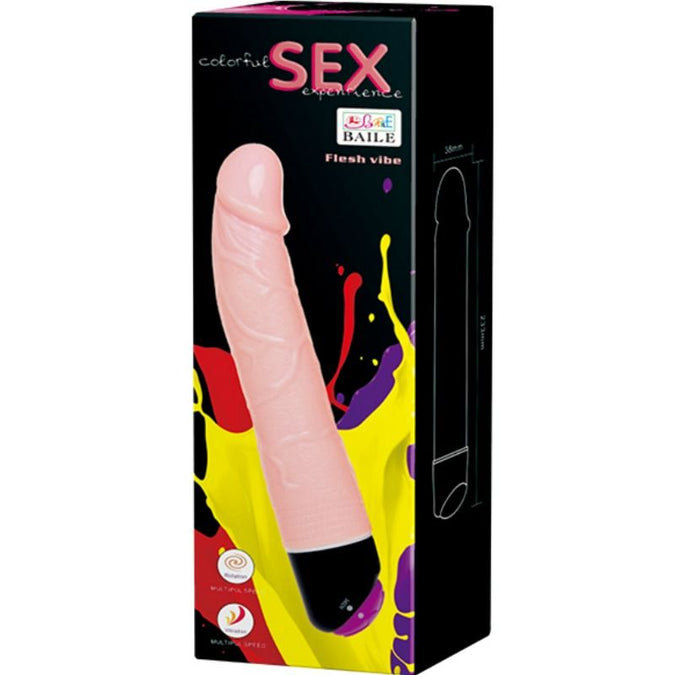 BAILE - KLEURRIJKE SEKSVIBRATOR EN ROTATIE 24 CM