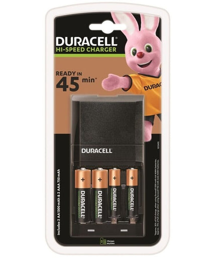 DURACELL - OPLADER 45MIN. + 2xAA 1700mAh + 2xAAA 750mAh DURACELL - OPLADER 45MIN. + 2xAA 1700mAh + 2xAAA 750mAh