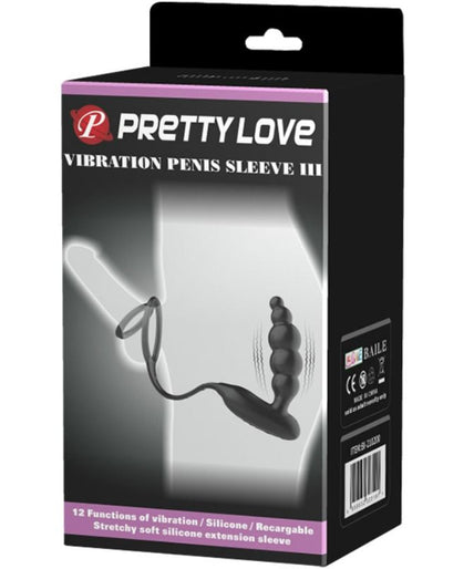 PRETTY LOVE - PENIS RINGS WITH VIBRATOR PLUG PRETTY LOVE - PENIS RINGS WITH VIBRATOR PLUG