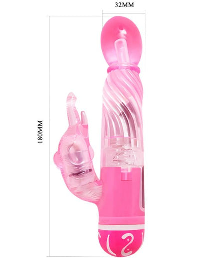 BAILE - MULTISPEED VIBRATOR WITH PINK STIMULATOR BAILE - MULTISPEED VIBRATOR WITH PINK STIMULATOR
