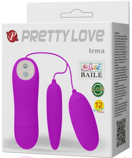 PRETTY LOVE - IRMA DOUBLE VIBRATING EGG PRETTY LOVE - IRMA DOUBLE VIBRATING EGG