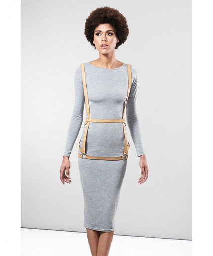 BIJOUX - INDISCRETS MAZE HARNESS DRESS SHAPE BROWN BIJOUX - INDISCRETS MAZE HARNESS DRESS SHAPE BROWN