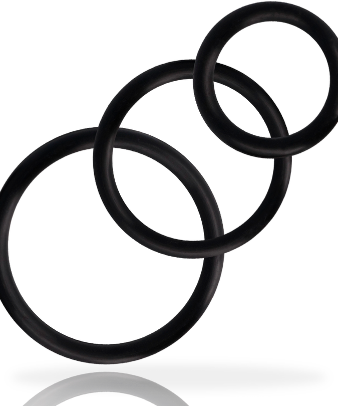 ADDICTED TOYS - RINGS SET FOR PENIS BLACK