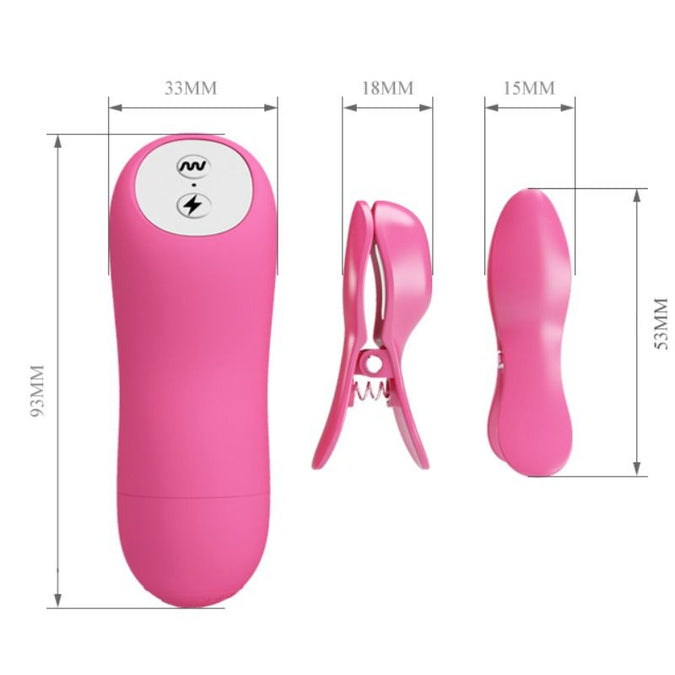 BAILE - ROMANTISCHE GOLVEN PIZZA'S MET VIBRATIE EN FUCHSIA ELEKTROSHOCK