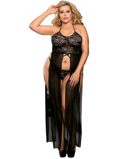Subblime – Queen Plus Jurk – Top- en Stringset Zwart Subblime – Queen Plus Jurk – Top- en Stringset Zwart