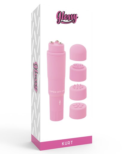GLOSSY - KURT POCKET MASSAGER PINK GLOSSY - KURT POCKET MASSAGER PINK