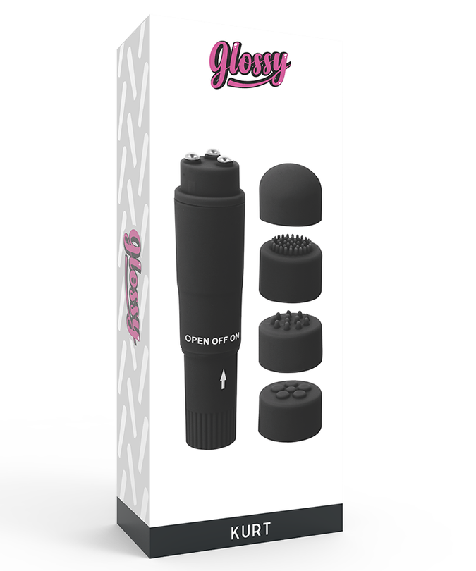 GLOSSY - KURT POCKET MASSAGER ZWART