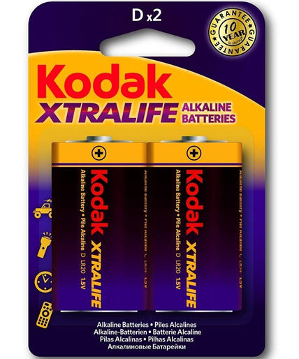 KODAK - XTRALIFE ALKALINE BATTERIES LR20 D LR20 1.5V KODAK - XTRALIFE ALKALINE BATTERIES LR20 D LR20 1.5V