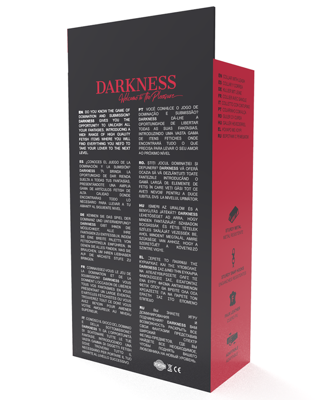 Darkness – Haltungskette mit Lederkette