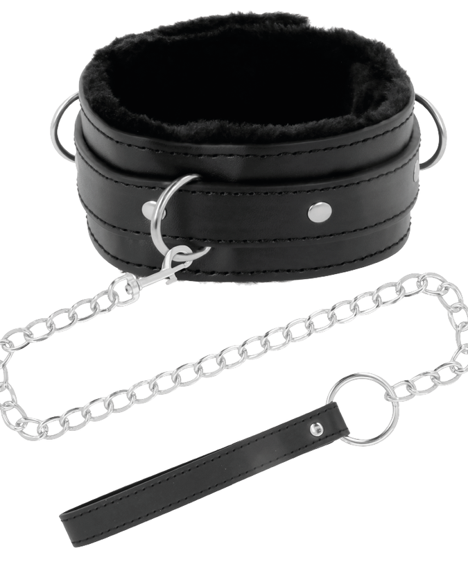 Darkness – Bequeme Haltungskette mit Lederkette