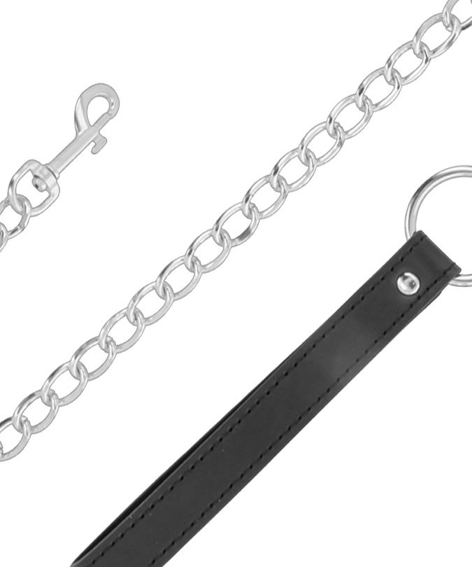 Darkness – Bequeme Haltungskette mit Lederkette