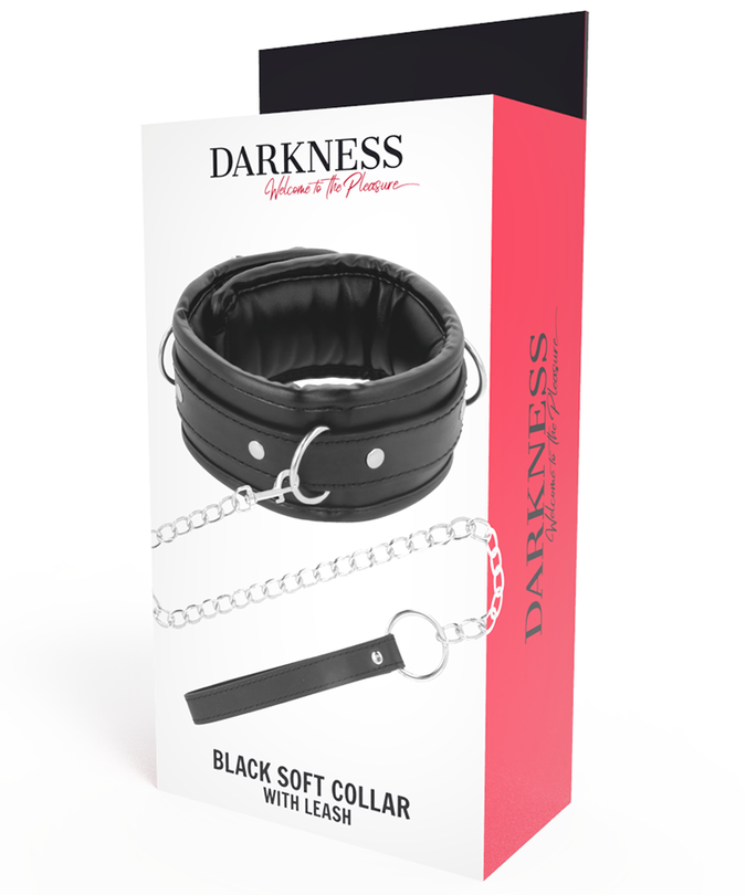 DARKNESS - ZACHTE LEREN KETTING MET KETTING