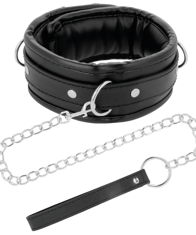 DARKNESS - ZACHTE LEREN KETTING MET KETTING
