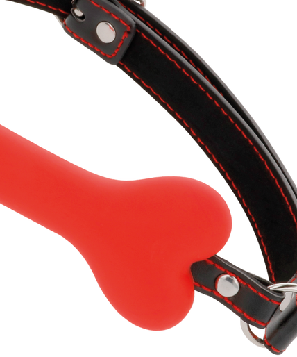DARKNESS - RED BONE SILICONE GAG DARKNESS - RED BONE SILICONE GAG