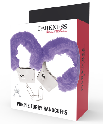 DARKNESS - LILAC LINED METAL HANDCUFFS DARKNESS - LILAC LINED METAL HANDCUFFS