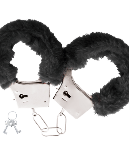 DARKNESS - BLACK LINED METAL HANDCUFFS DARKNESS - BLACK LINED METAL HANDCUFFS