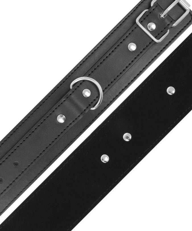 DARKNESS – SCHWARZE VERSTELLBARE HANDSCHELLEN MIT DOPPELTEM VERSTÄRKUNGSBAND